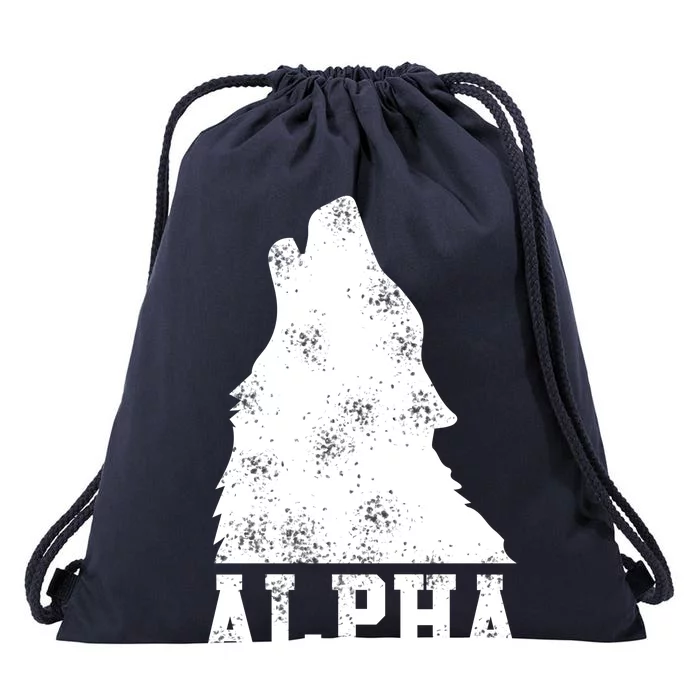 Alpha Wolf Drawstring Bag