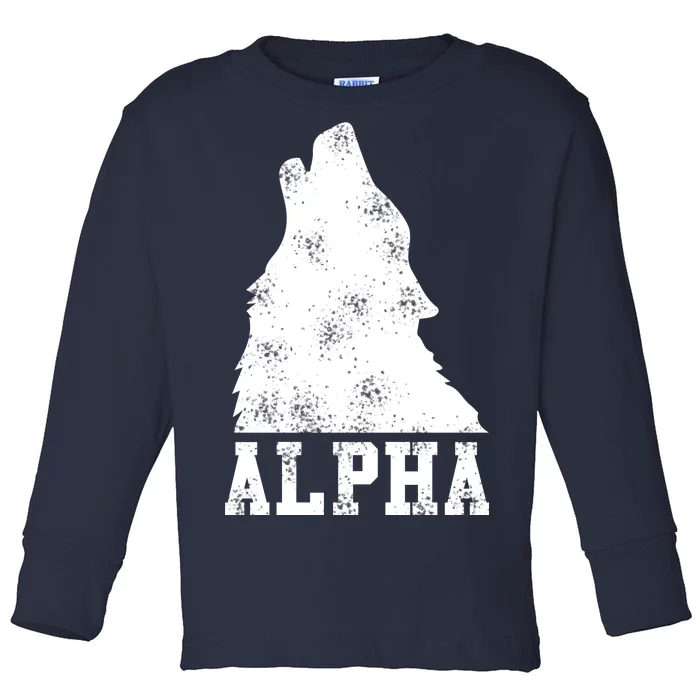 Alpha Wolf Toddler Long Sleeve Shirt