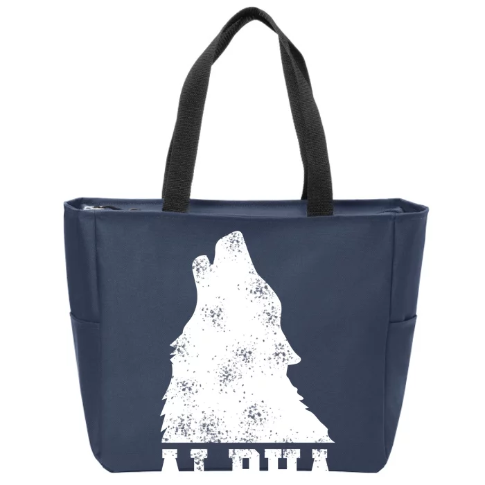 Alpha Wolf Zip Tote Bag