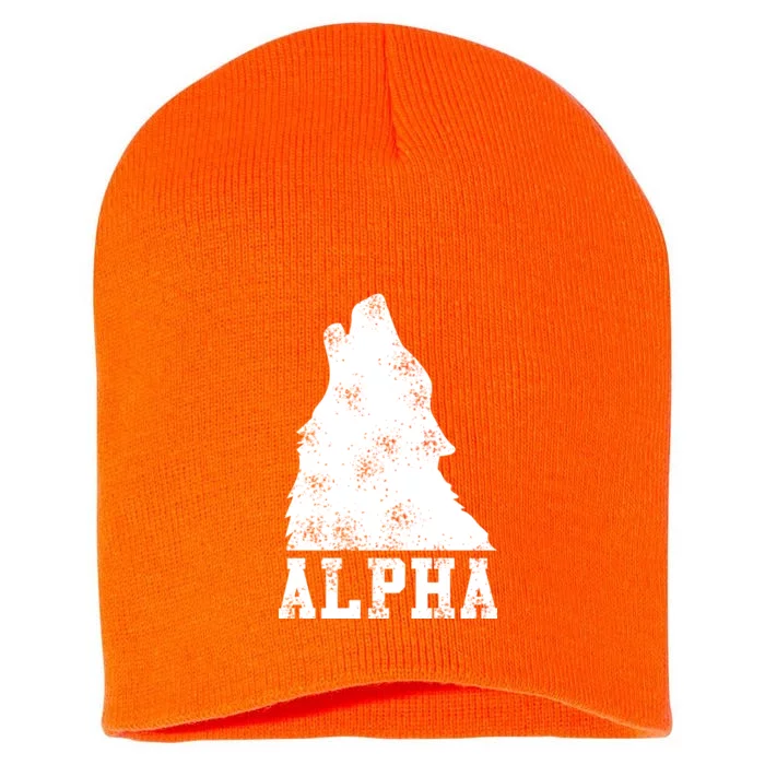 Alpha Wolf Short Acrylic Beanie