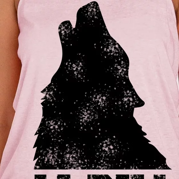 Alpha Wolf Women's Knotted Racerback Tank