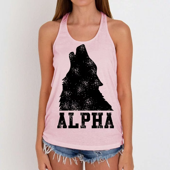 Alpha Wolf Women's Knotted Racerback Tank