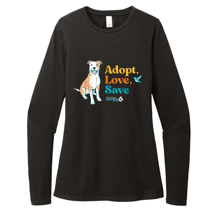 Adopt Love Repeat Rescue Dog Womens CVC Long Sleeve Shirt