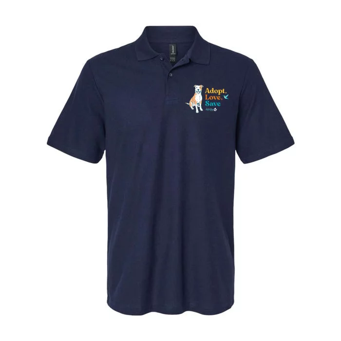 Adopt Love Repeat Rescue Dog Softstyle Adult Sport Polo