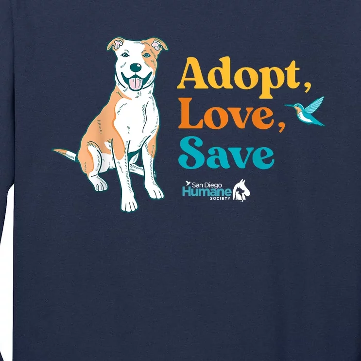 Adopt Love Repeat Rescue Dog Tall Long Sleeve T-Shirt