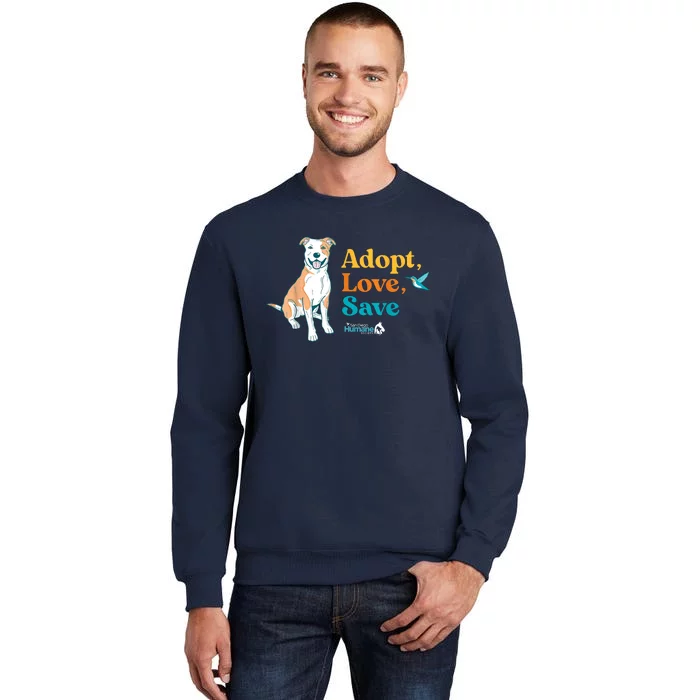 Adopt Love Repeat Rescue Dog Tall Sweatshirt