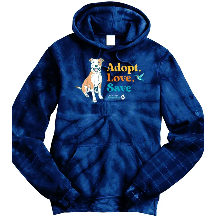 Adopt Love Repeat Rescue Dog Tie Dye Hoodie