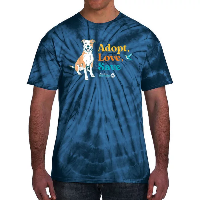 Adopt Love Repeat Rescue Dog Tie-Dye T-Shirt