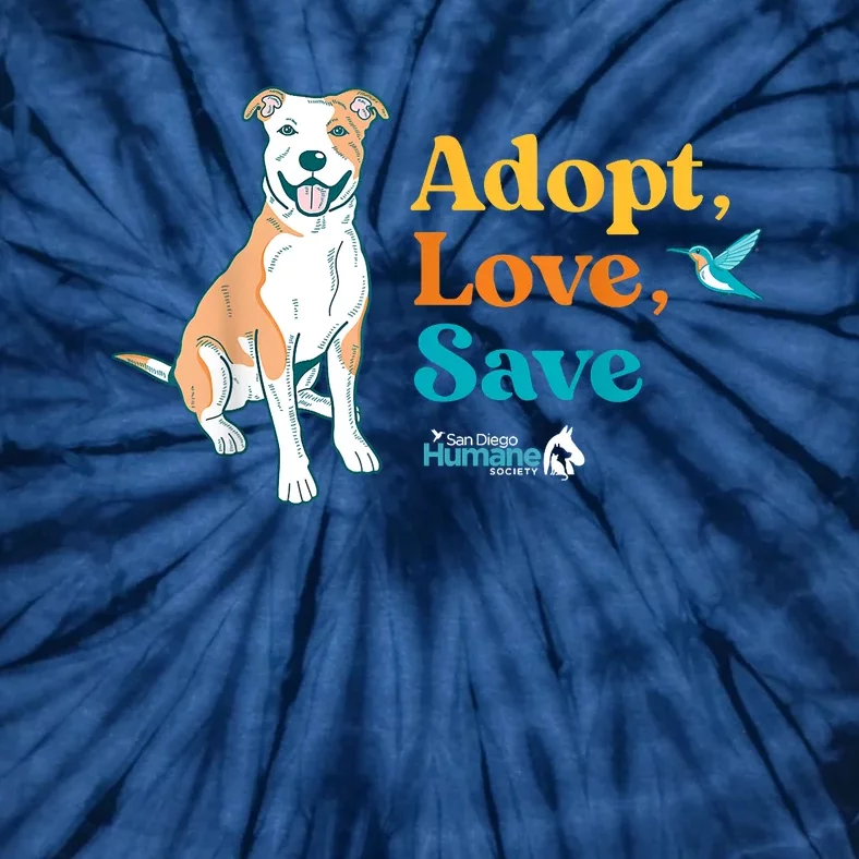 Adopt Love Repeat Rescue Dog Tie-Dye T-Shirt