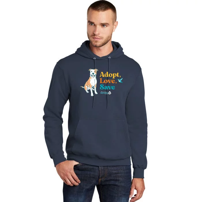 Adopt Love Repeat Rescue Dog Tall Hoodie