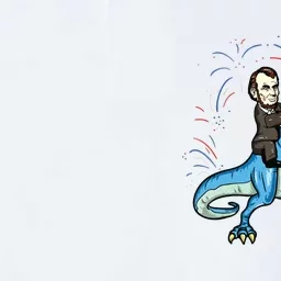 Abe Lincoln Riding A Dinosaur Trex 4th Of July Softstyle Adult Sport Polo