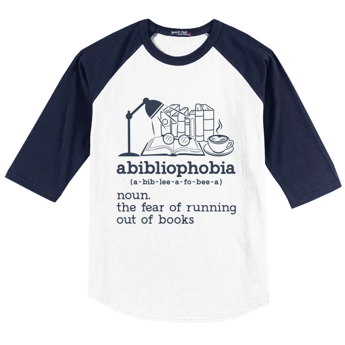 Abibliophobia Librarian Reader Bookish Bookworm Book Lover Gift Baseball Sleeve Shirt