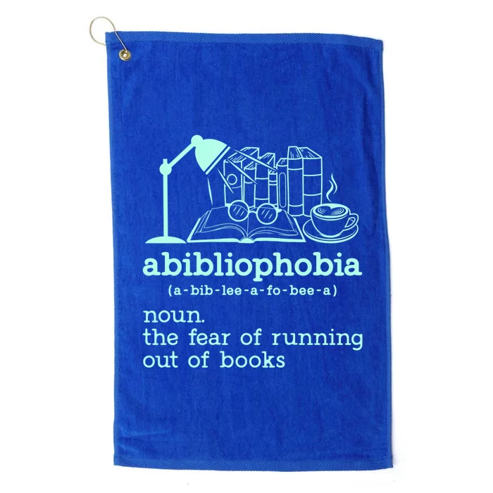 Abibliophobia Librarian Reader Bookish Bookworm Book Lover Gift Platinum Collection Golf Towel