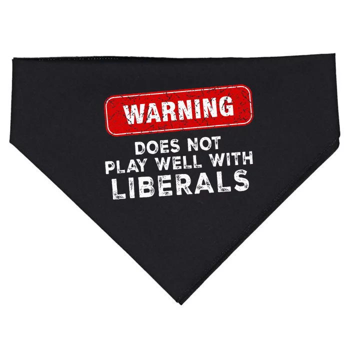 Anti Liberal Republican Does Not Play Well With Liberals USA-Made Doggie Bandana