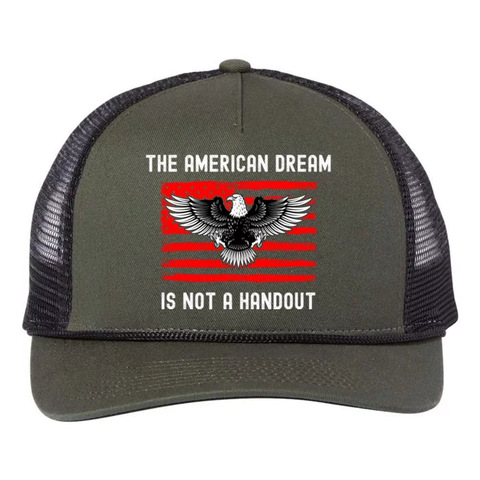 Anti Liberal Republican American Flag Patriotic Conservative Gift Retro Rope Trucker Hat Cap