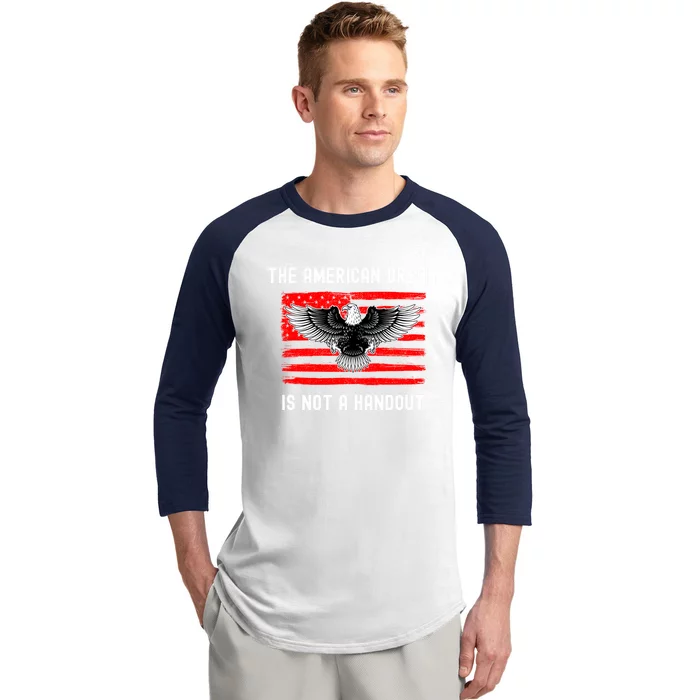 Anti Liberal Republican American Flag Patriotic Conservative Gift Baseball Sleeve Shirt