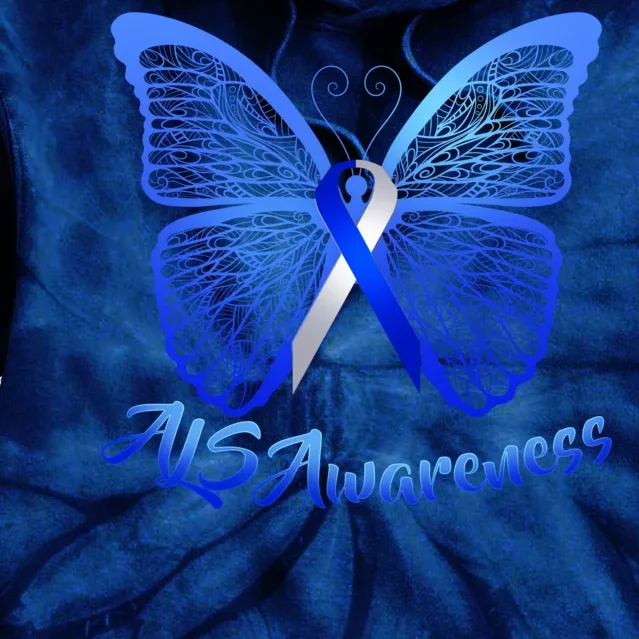 ALS Awareness Butterfly Tie Dye Hoodie