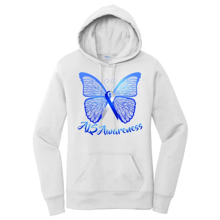 ALS Awareness Butterfly Women's Pullover Hoodie