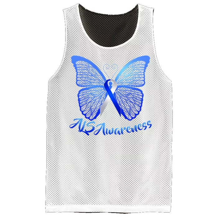 ALS Awareness Butterfly Mesh Reversible Basketball Jersey Tank