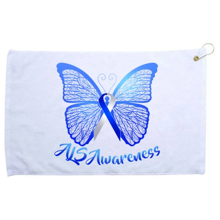 ALS Awareness Butterfly Grommeted Golf Towel