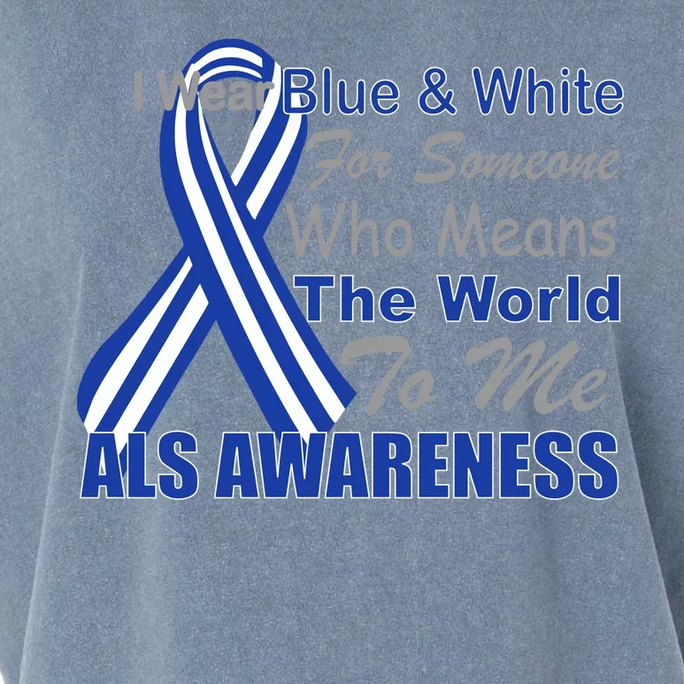 ALS Awareness Mean The World Garment-Dyed Women's Muscle Tee