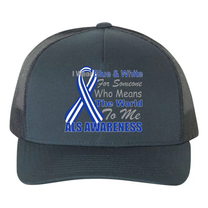 ALS Awareness Mean The World Yupoong Adult 5-Panel Trucker Hat