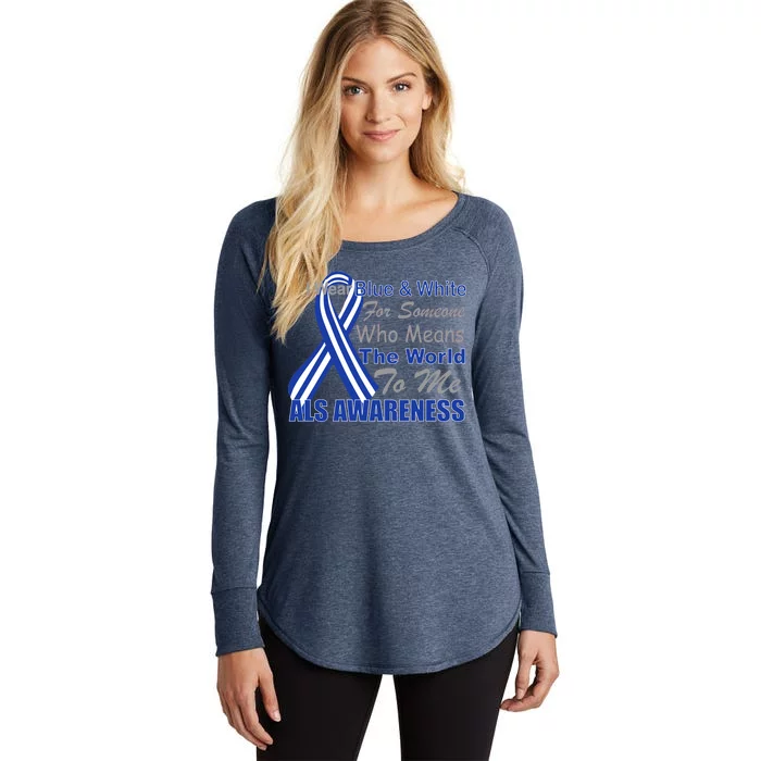 ALS Awareness Mean The World Women's Perfect Tri Tunic Long Sleeve Shirt