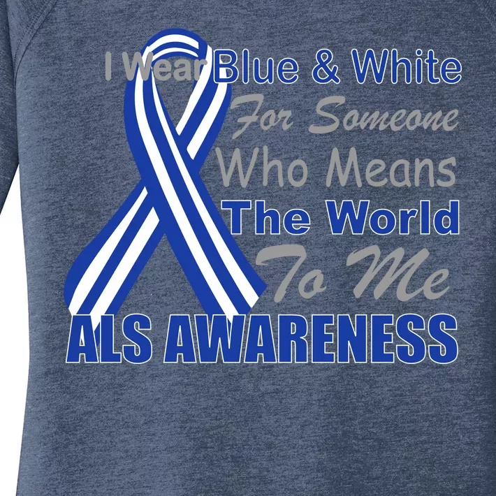 ALS Awareness Mean The World Women's Perfect Tri Tunic Long Sleeve Shirt