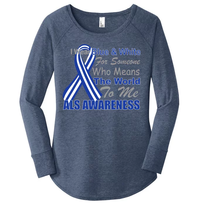 ALS Awareness Mean The World Women's Perfect Tri Tunic Long Sleeve Shirt