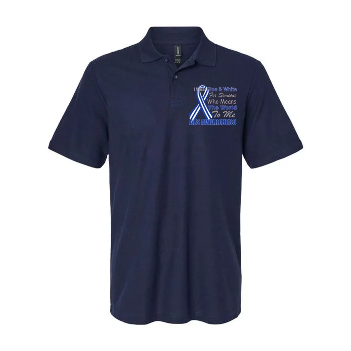 ALS Awareness Mean The World Softstyle Adult Sport Polo