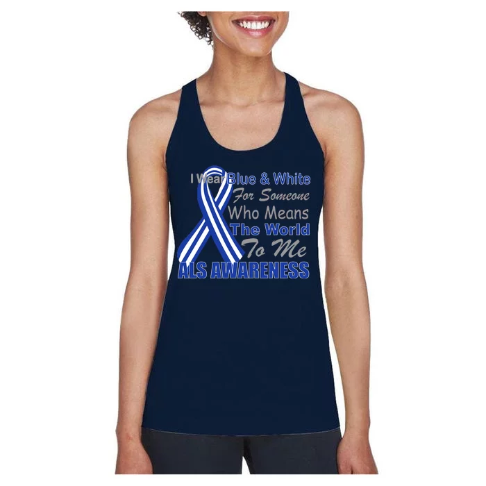 ALS Awareness Mean The World Women's Racerback Tank