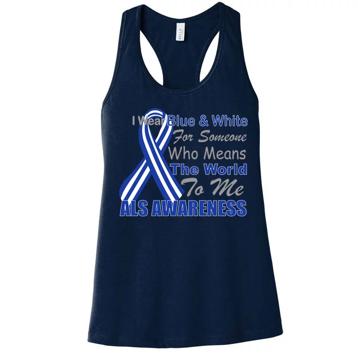 ALS Awareness Mean The World Women's Racerback Tank