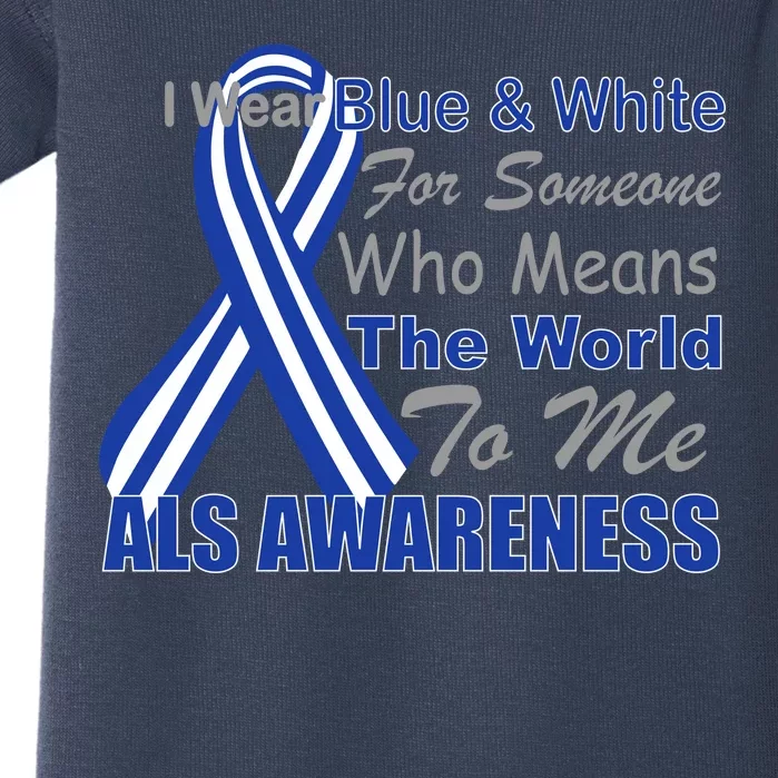 ALS Awareness Mean The World Baby Bodysuit