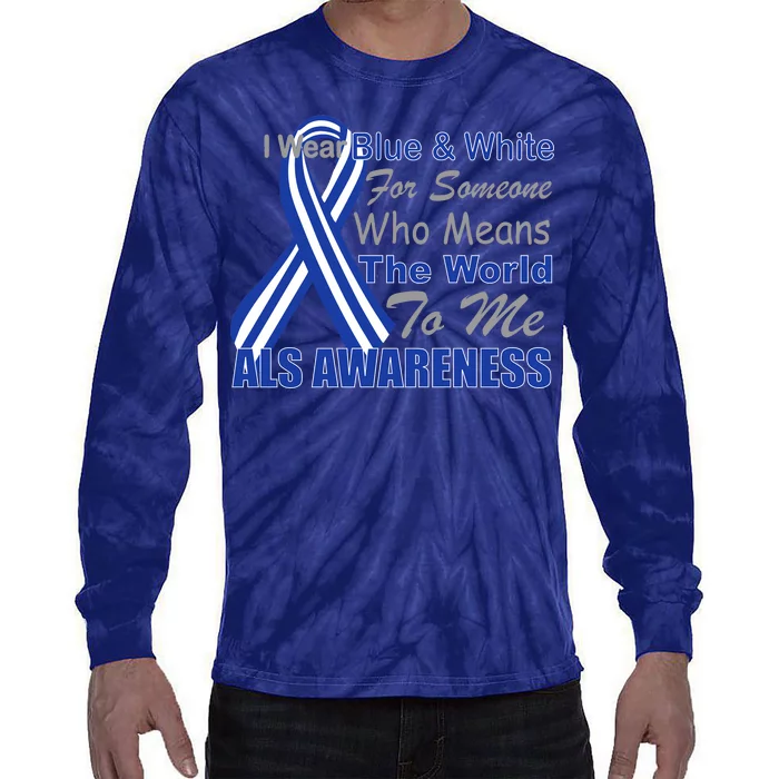 ALS Awareness Mean The World Tie-Dye Long Sleeve Shirt