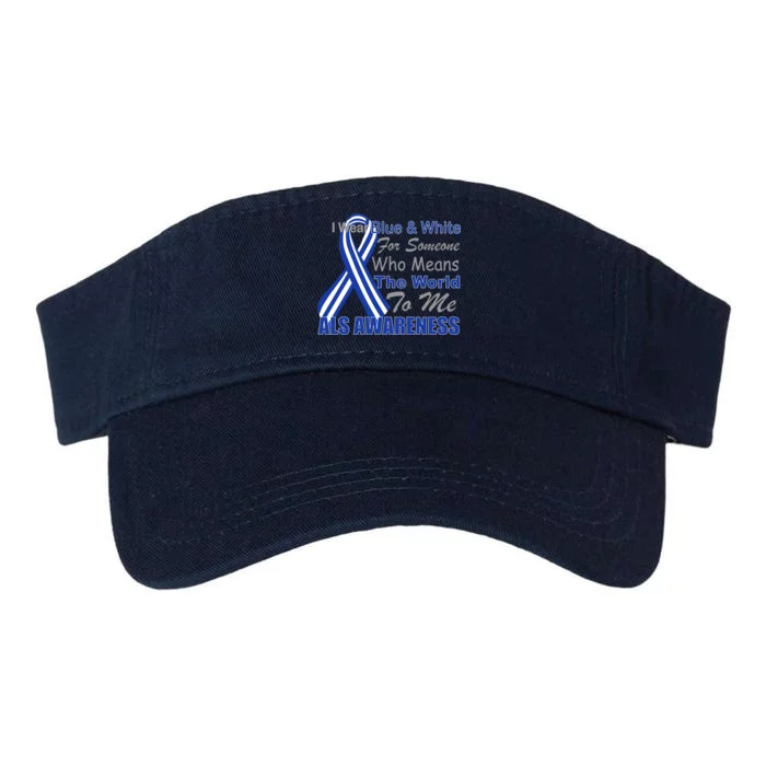 ALS Awareness Mean The World Valucap Bio-Washed Visor