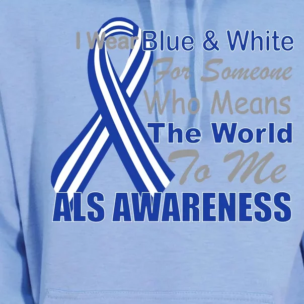 ALS Awareness Mean The World Unisex Surf Hoodie