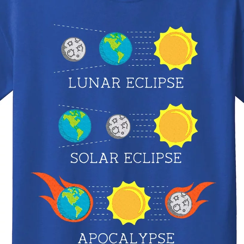 Apocalypse Lunar Solar Eclipse Space Kids T-Shirt