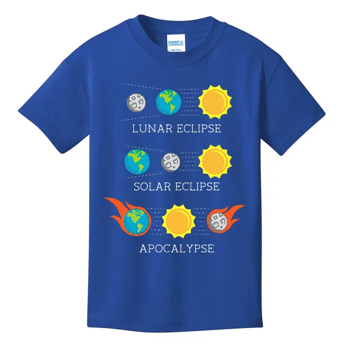 Apocalypse Lunar Solar Eclipse Space Kids T-Shirt