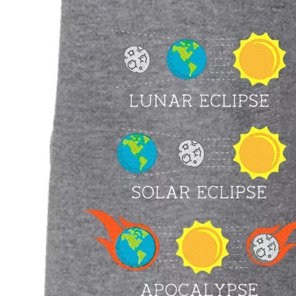 Apocalypse Lunar Solar Eclipse Space Doggie 3-End Fleece Hoodie