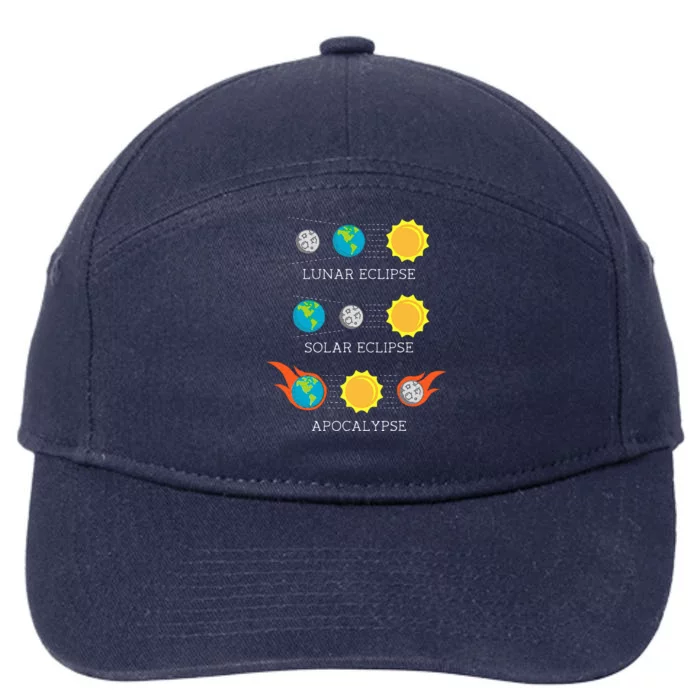 Apocalypse Lunar Solar Eclipse Space 7-Panel Snapback Hat