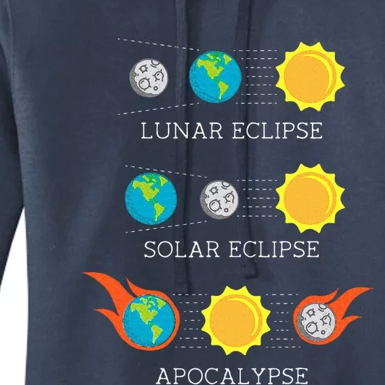 Apocalypse Lunar Solar Eclipse Space Women's Pullover Hoodie