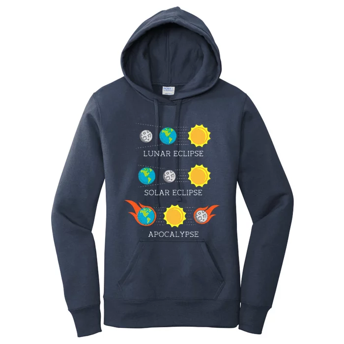 Apocalypse Lunar Solar Eclipse Space Women's Pullover Hoodie