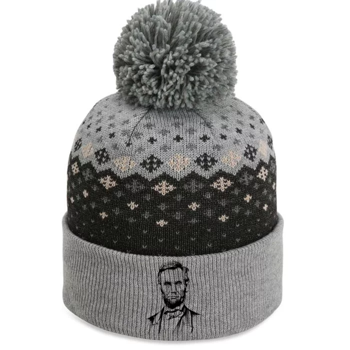 Abraham Lincoln Sketch The Baniff Cuffed Pom Beanie