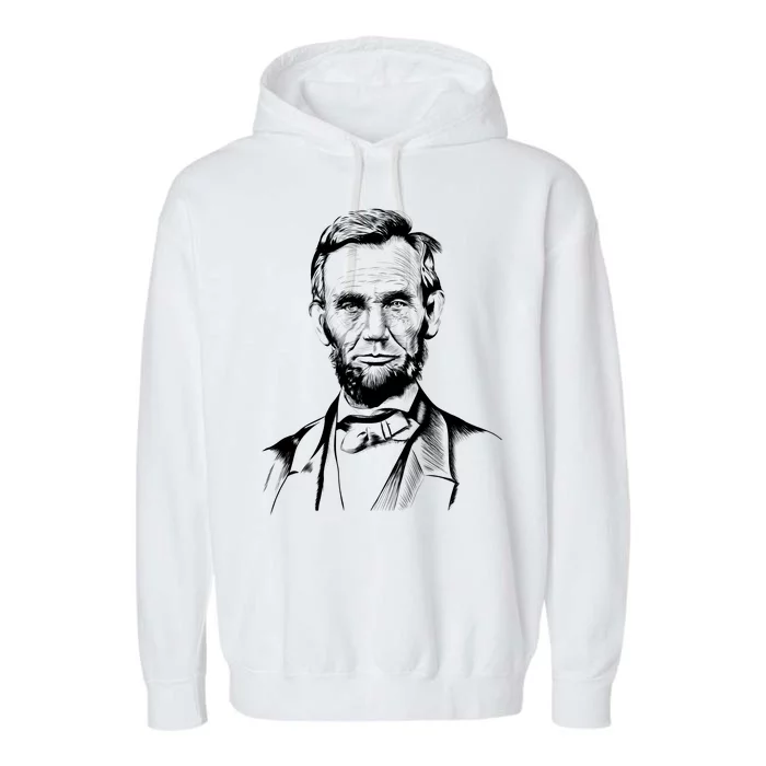 Abraham Lincoln Sketch Garment-Dyed Fleece Hoodie