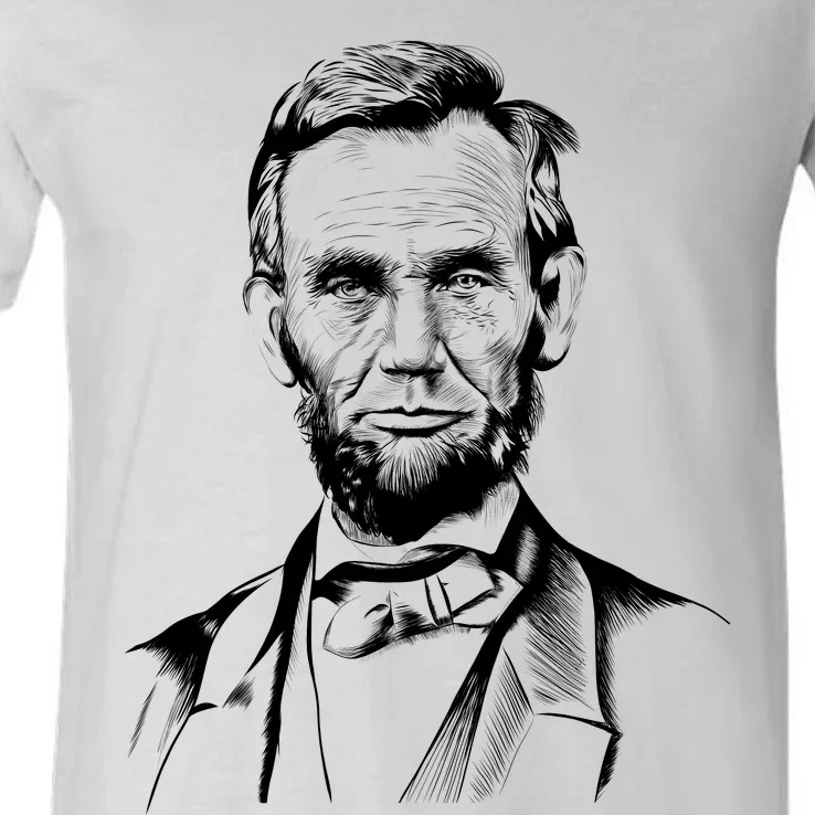 Abraham Lincoln Sketch V-Neck T-Shirt