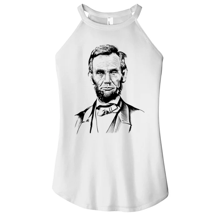 Abraham Lincoln Sketch Women’s Perfect Tri Rocker Tank