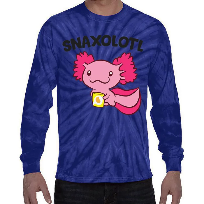 Axolotl Lover Snaxolotl Kawaii Axolotl Food Sweets Tie-Dye Long Sleeve Shirt