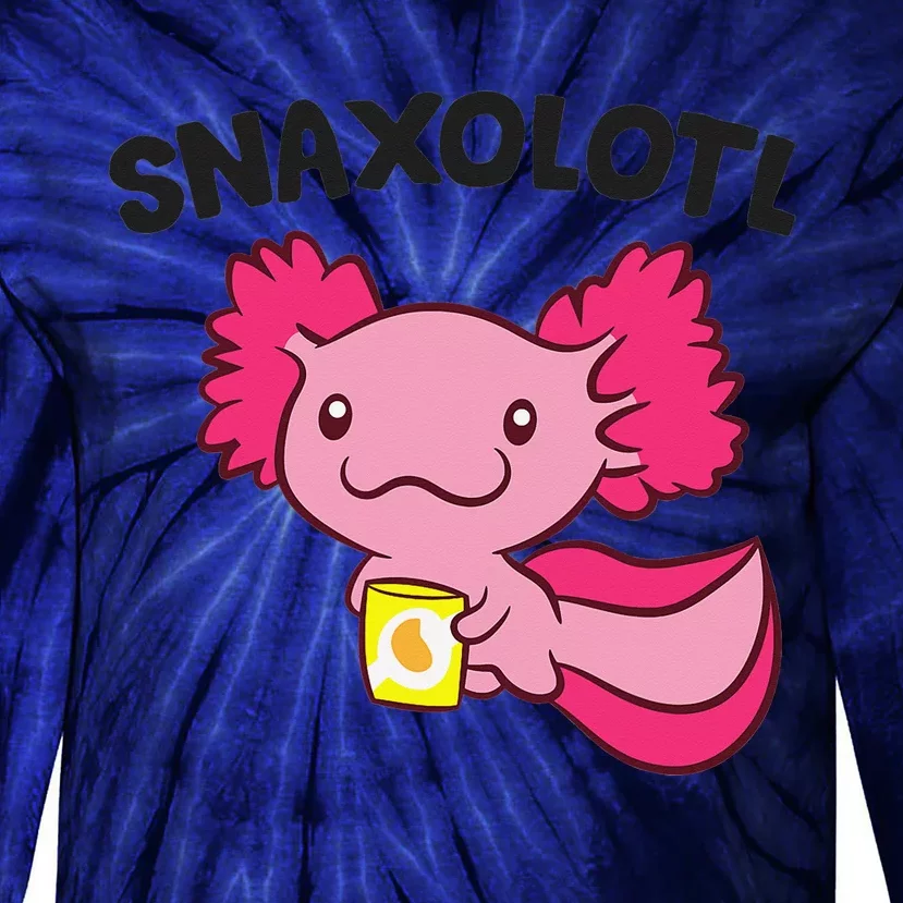 Axolotl Lover Snaxolotl Kawaii Axolotl Food Sweets Tie-Dye Long Sleeve Shirt