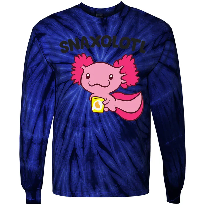 Axolotl Lover Snaxolotl Kawaii Axolotl Food Sweets Tie-Dye Long Sleeve Shirt