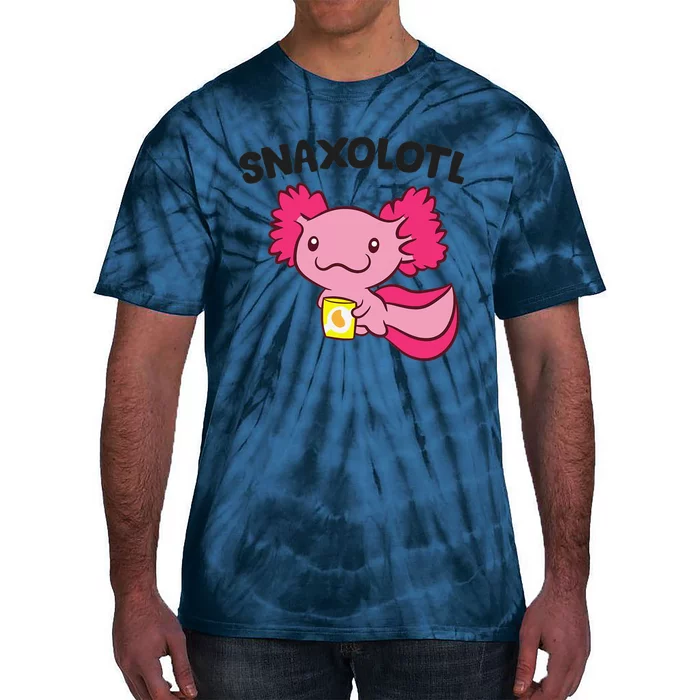 Axolotl Lover Snaxolotl Kawaii Axolotl Food Sweets Tie-Dye T-Shirt